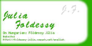julia foldessy business card
