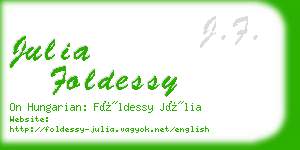 julia foldessy business card